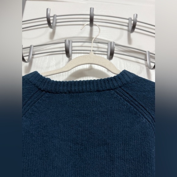 Vintage J. Crew 100% Wool Blue Crewneck Sweater Men's Large classic preppy Y2K - Picture 15 of 16